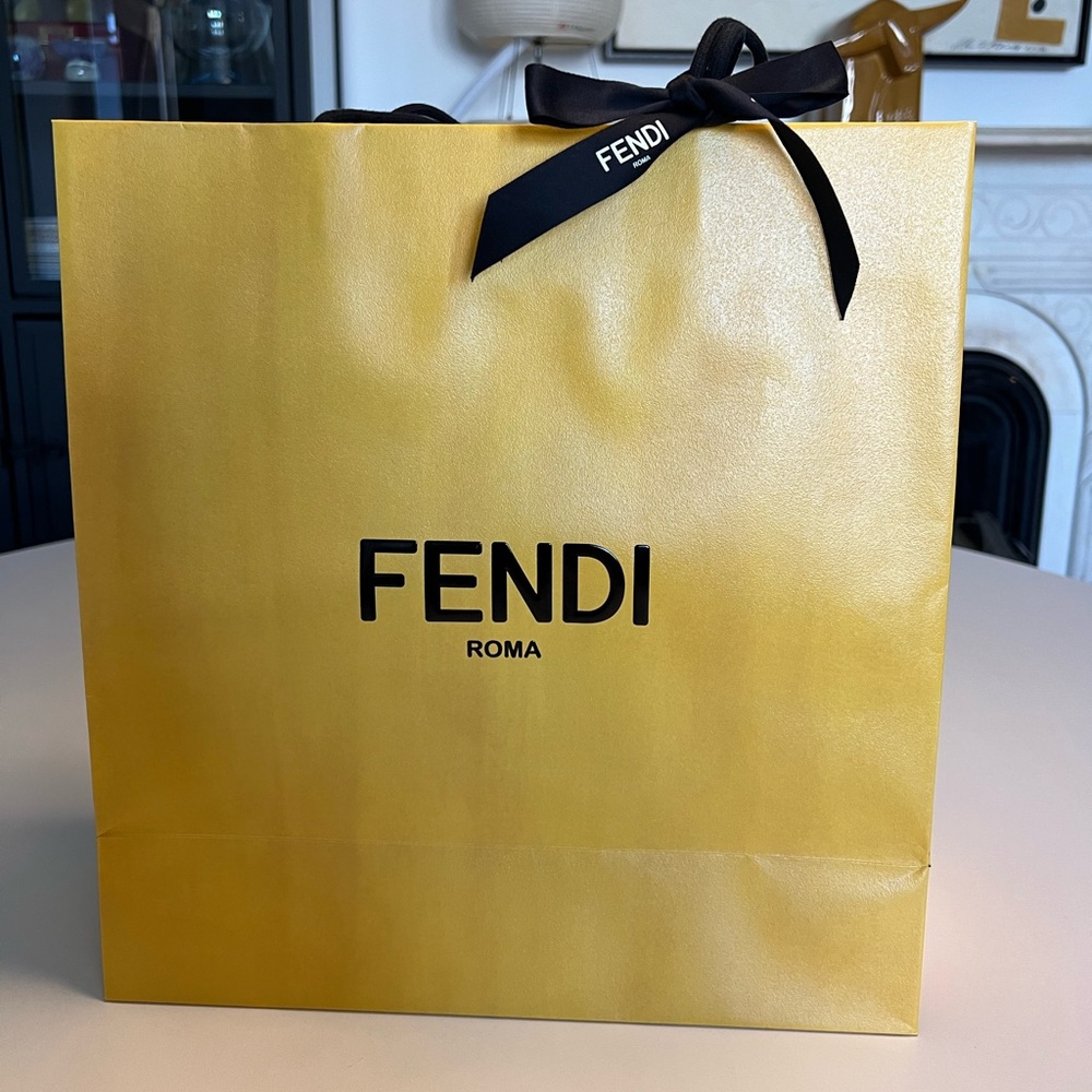 Authentic empty Fendi shopping bag with Fendi ribbon